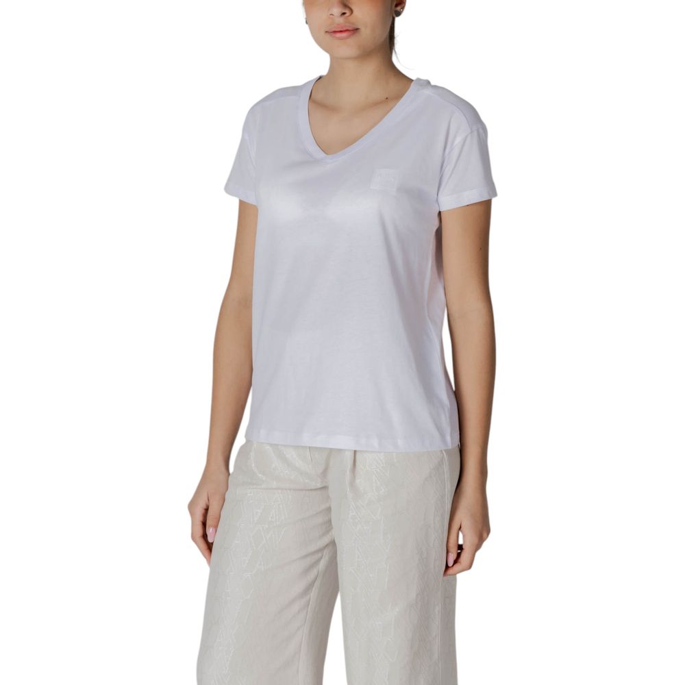 Armani Exchange White Cotton T-Shirt Armani Exchange