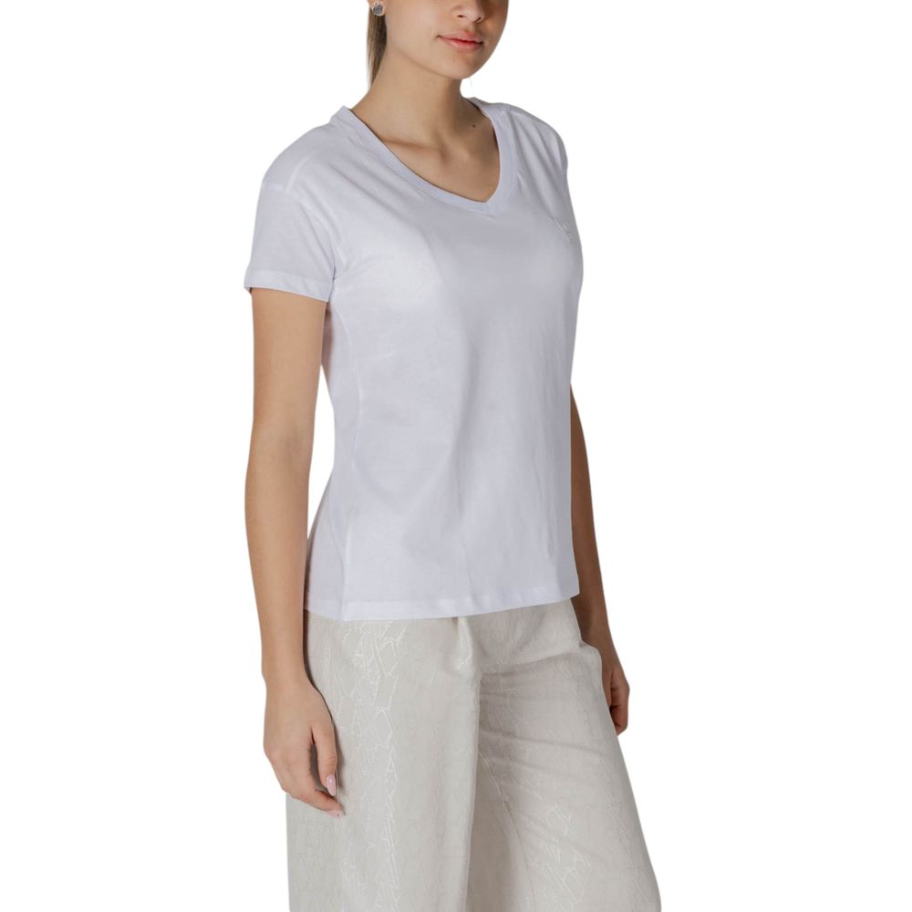 Armani Exchange White Cotton T-Shirt Armani Exchange