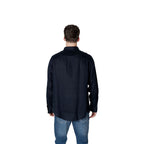 Armani Exchange Blue Linen Dress Shirt