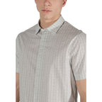 Armani Exchange Cream Cotton Shortsleeve Shirt Armani Exchange