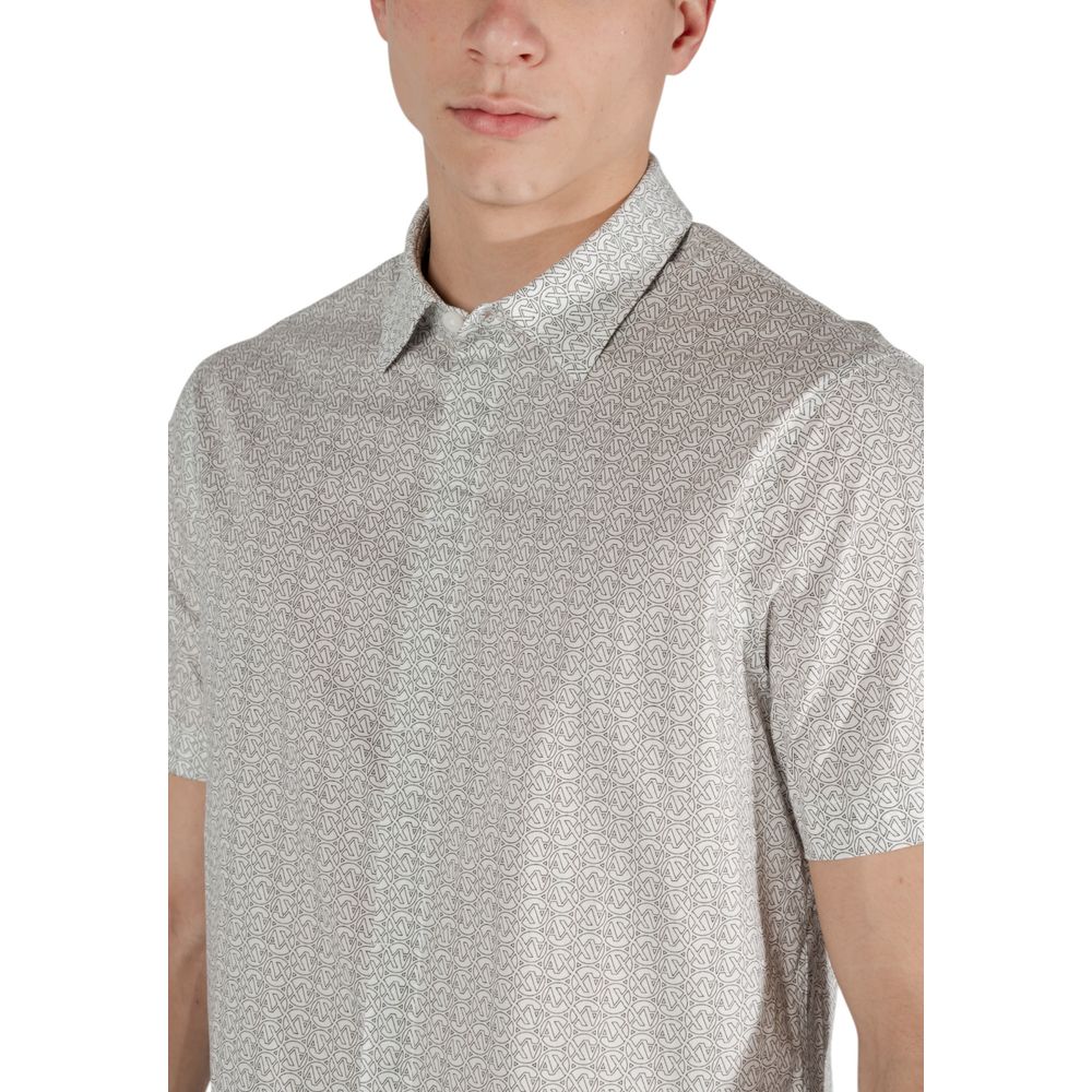 Armani Exchange Cream Cotton Shortsleeve Shirt Armani Exchange
