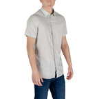 Armani Exchange Cream Cotton Shortsleeve Shirt Armani Exchange
