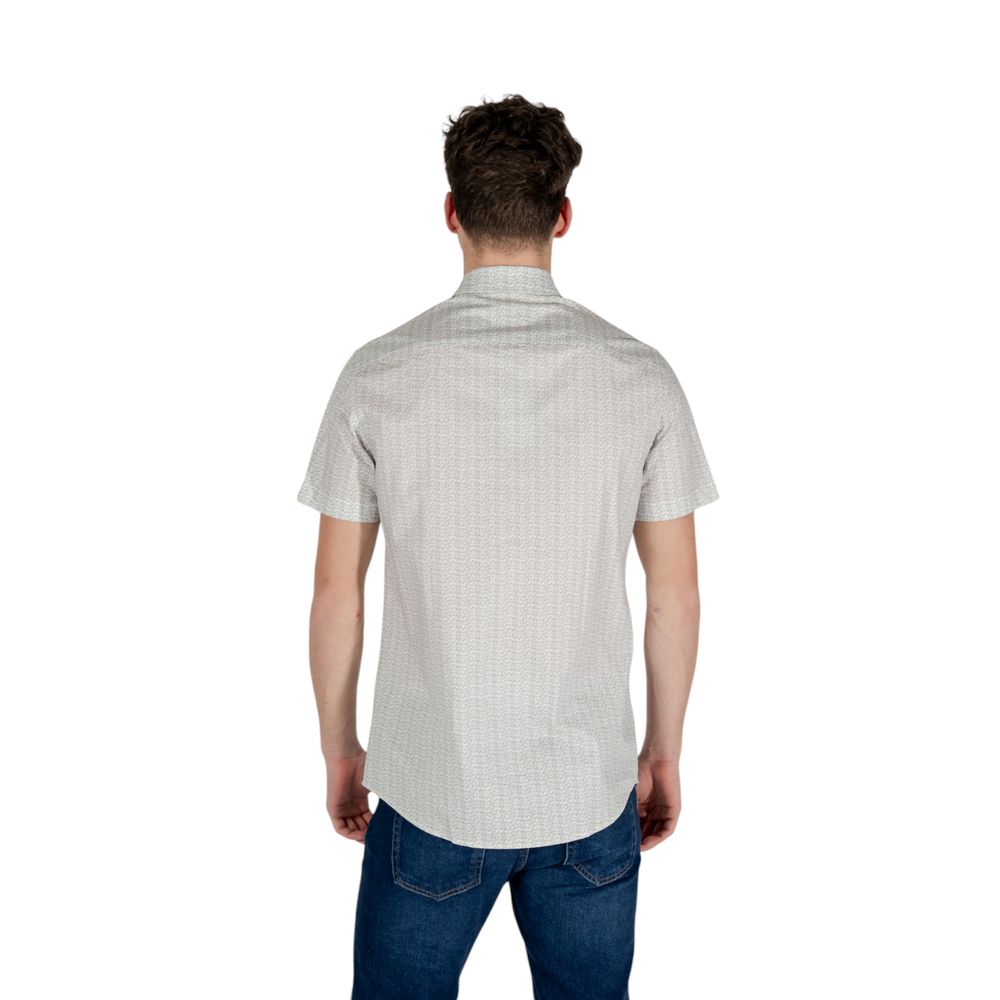 Armani Exchange Cream Cotton Shortsleeve Shirt Armani Exchange
