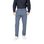 Armani Exchange Blue Cotton Skinny Pants Armani Exchange