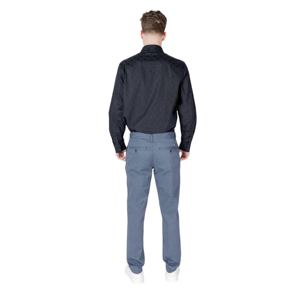 Armani Exchange Blue Cotton Skinny Pants Armani Exchange