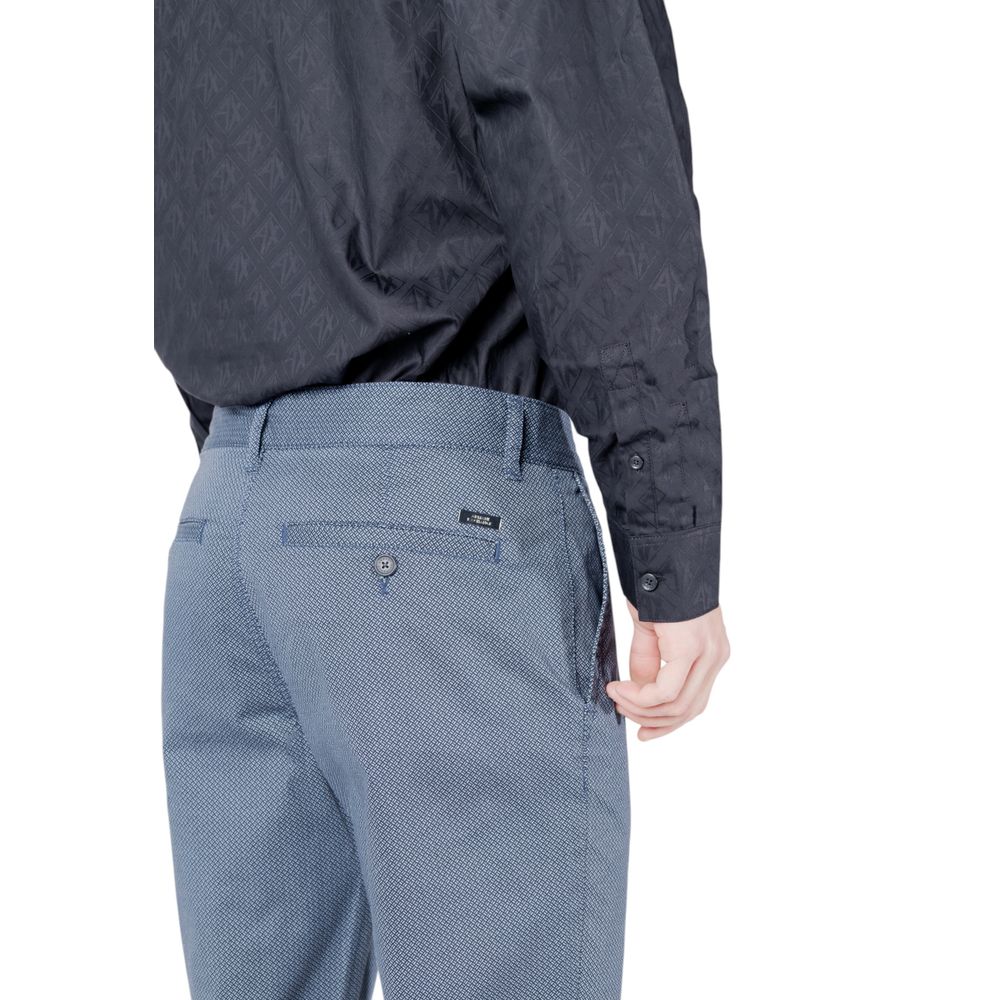 Armani Exchange Blue Cotton Skinny Pants Armani Exchange