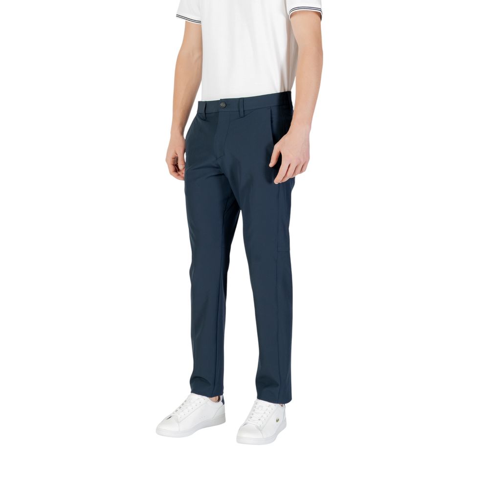 Hugo Boss Blue Polyester Skinny Pants