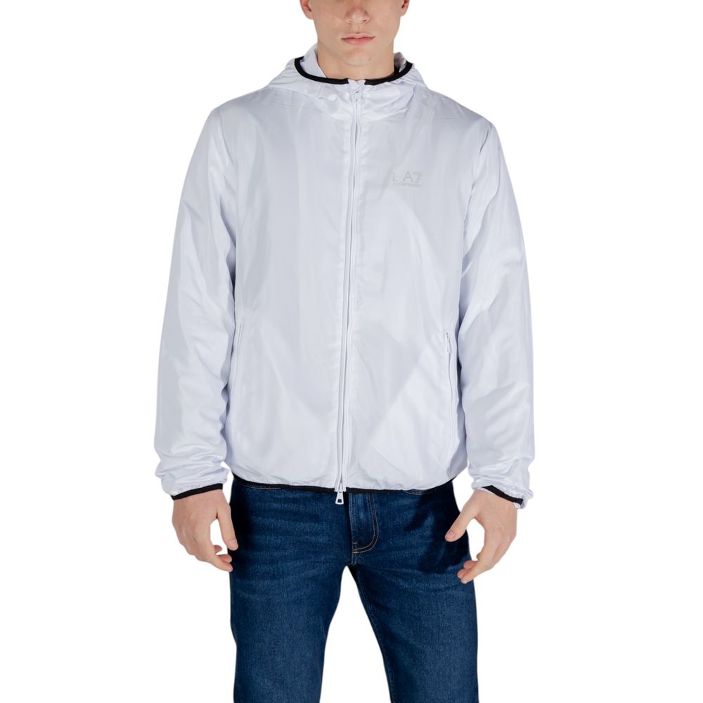 EA7 Emporio Armani White Polyester Shell Jacket - Eljoys Fashion 