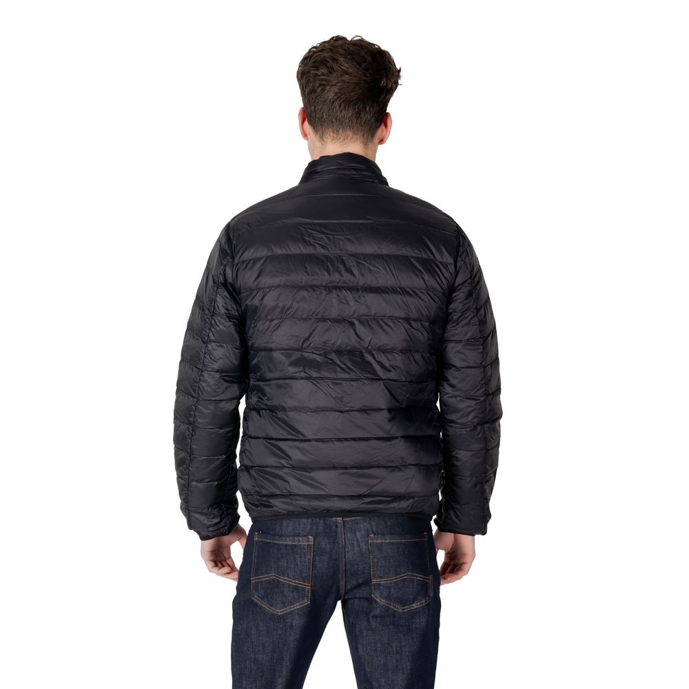 EA7 Emporio Armani Black Polyamide Jackets & Coat EA7 Emporio Armani