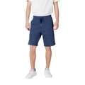 Replay Blue Cotton Bermuda Shorts Replay