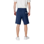 Replay Blue Cotton Bermuda Shorts Replay