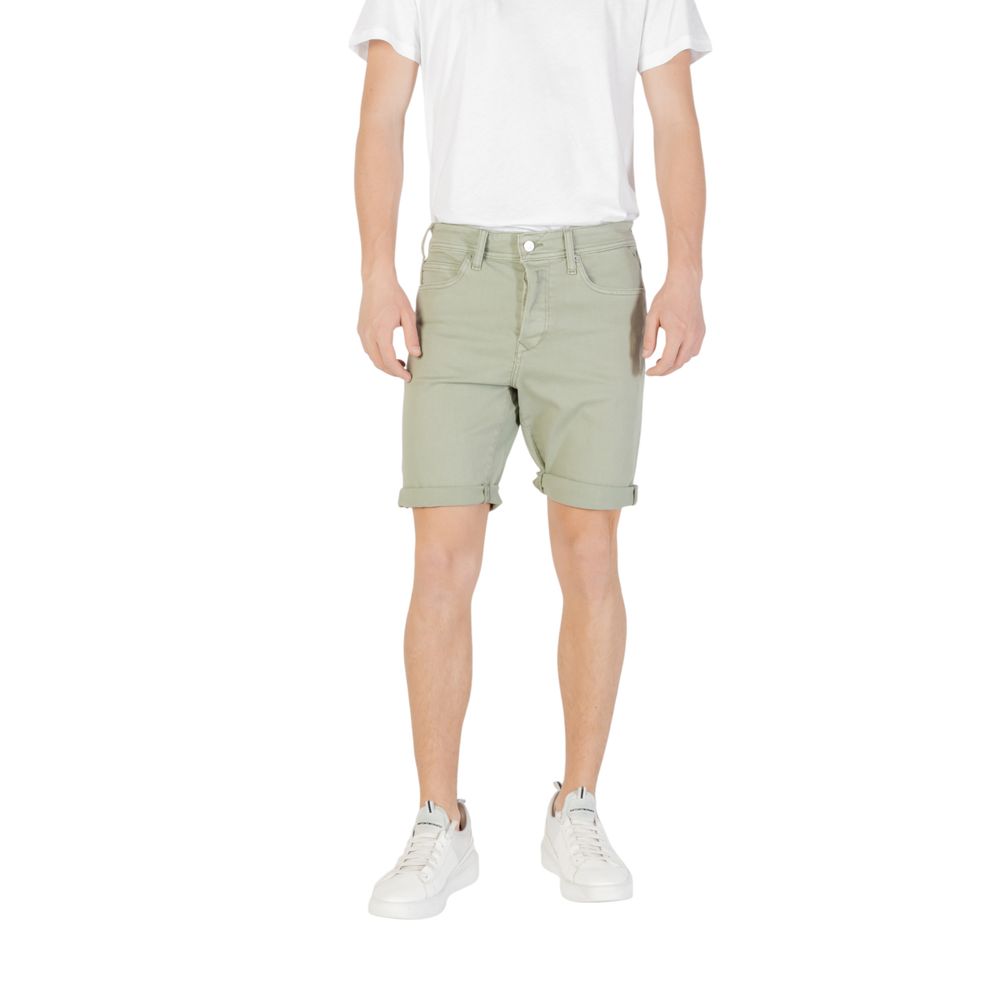 Replay Bicolor Cotton Bermuda Shorts Replay