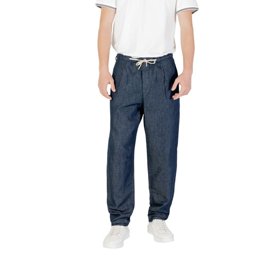 Replay Blue Cotton Casual Pants Replay