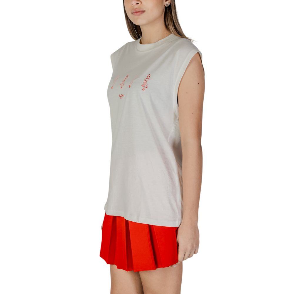 Replay Cream Cotton Tank Tops - Eljoys Fashion 
