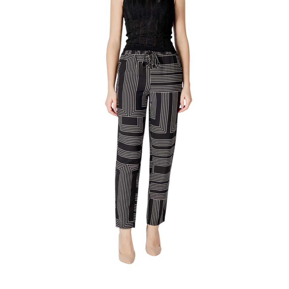 Jacqueline De Yong Black Viscose Pant