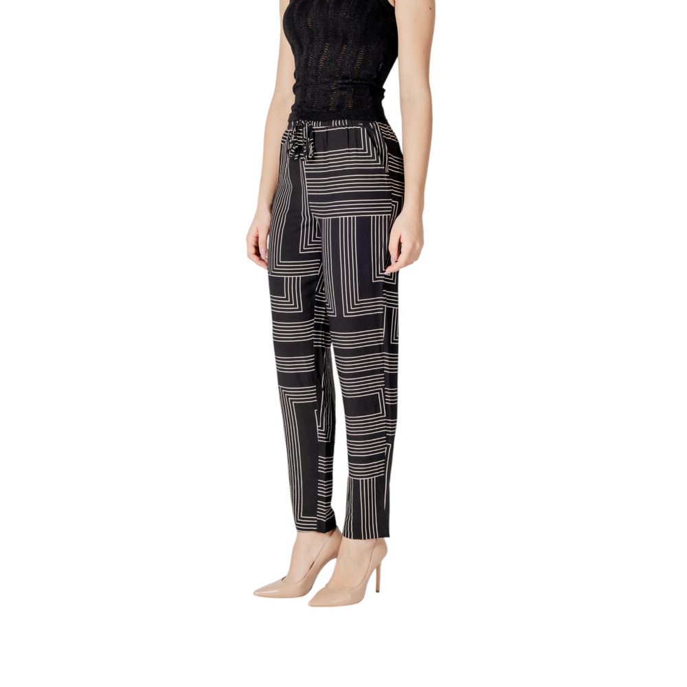 Jacqueline De Yong Black Viscose Pant
