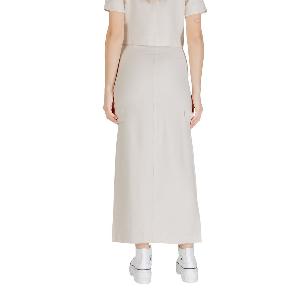 Jacqueline De Yong Bicolor Viscose Long Skirt