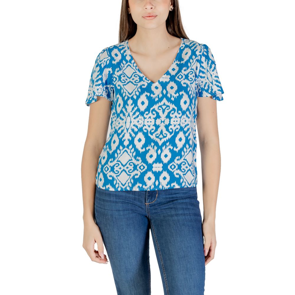 Vero Moda Blue Viscose Blouse Vero Moda