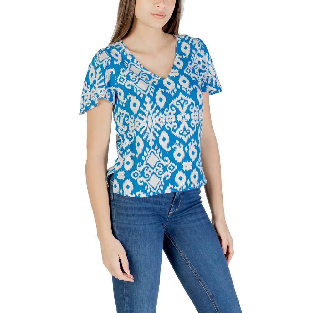 Vero Moda Blue Viscose Blouse Vero Moda
