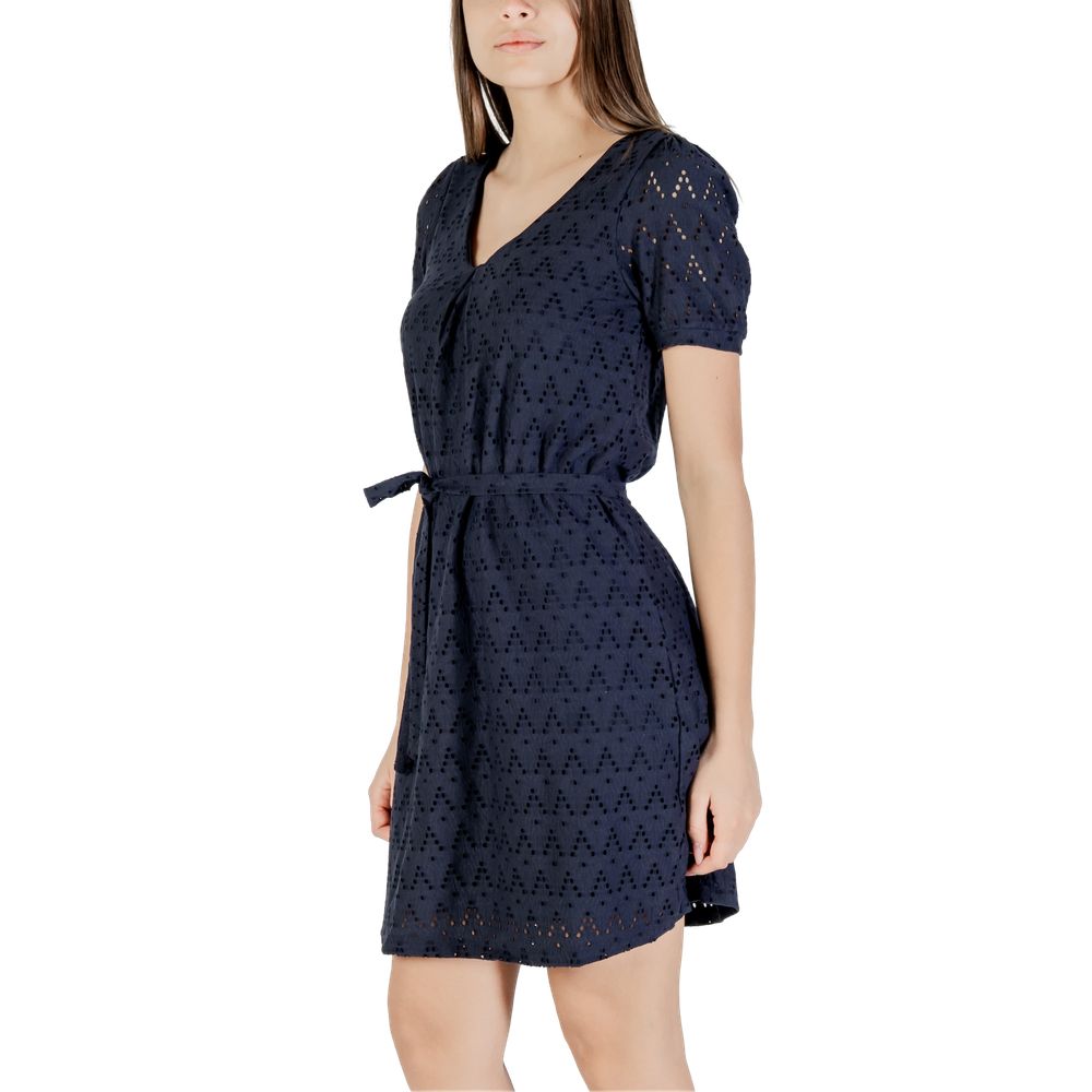 Vila Clothes Blue Recycled Polyester Short Dress Vila Clothes