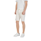 Jeckerson White Cotton Bermuda Shorts - Eljoys Fashion 