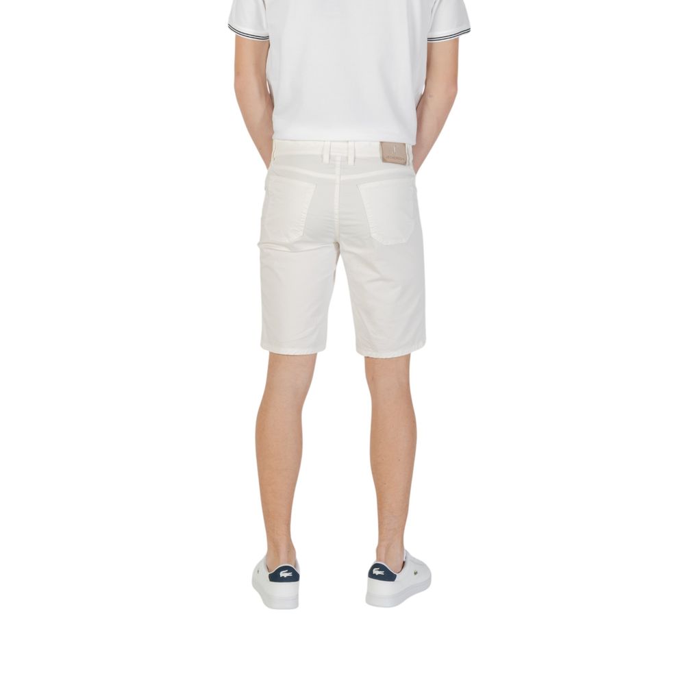 Jeckerson White Cotton Bermuda Shorts - Eljoys Fashion 