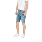 Jeckerson Light Blue Cotton Bermuda Shorts - Eljoys Fashion 