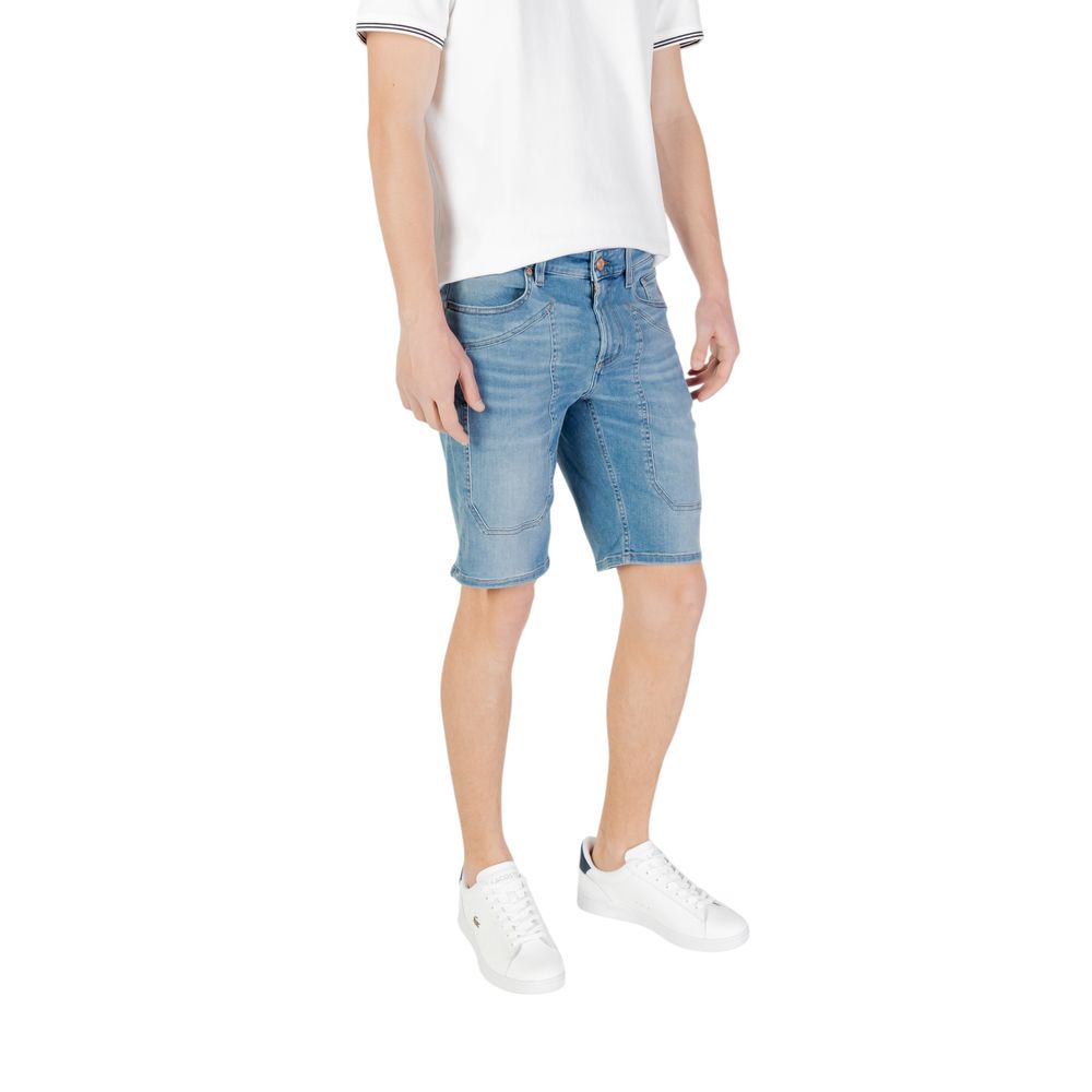 Jeckerson Light Blue Cotton Bermuda Shorts - Eljoys Fashion 