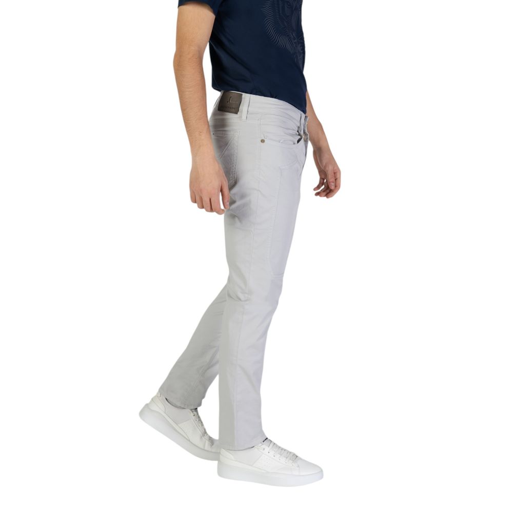 Jeckerson Gray Cotton Skinny Pants Jeckerson