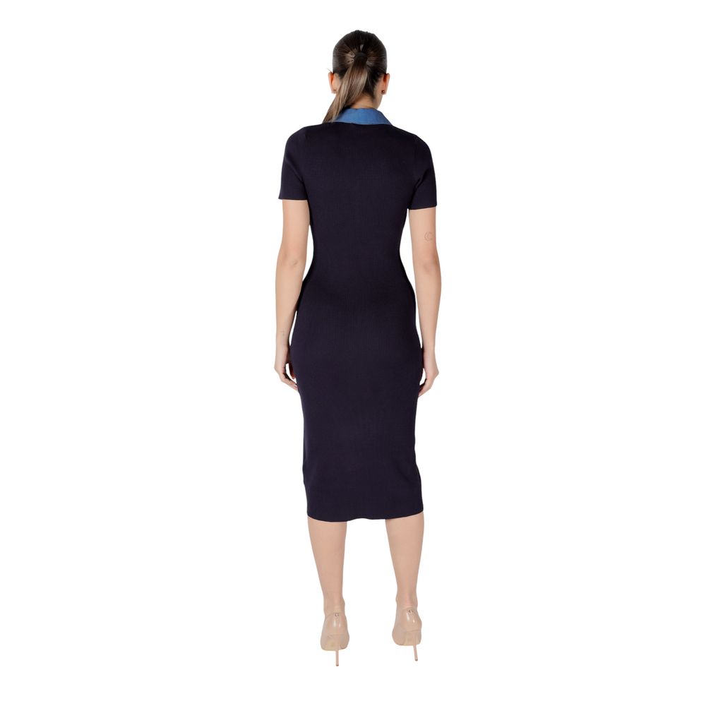 Morgan De Toi Blue Viscose Long Dress Morgan De Toi