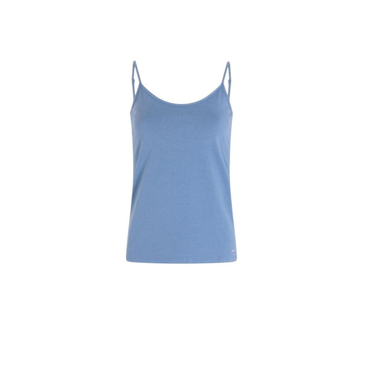 Morgan De Toi Blue Cotton Tank Tops Morgan De Toi