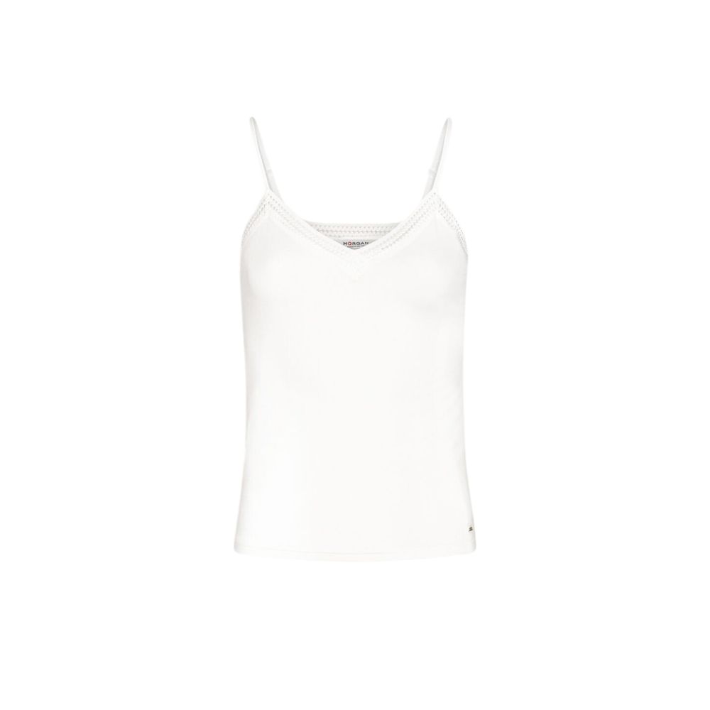 Morgan De Toi Cream Viscose Tank Top