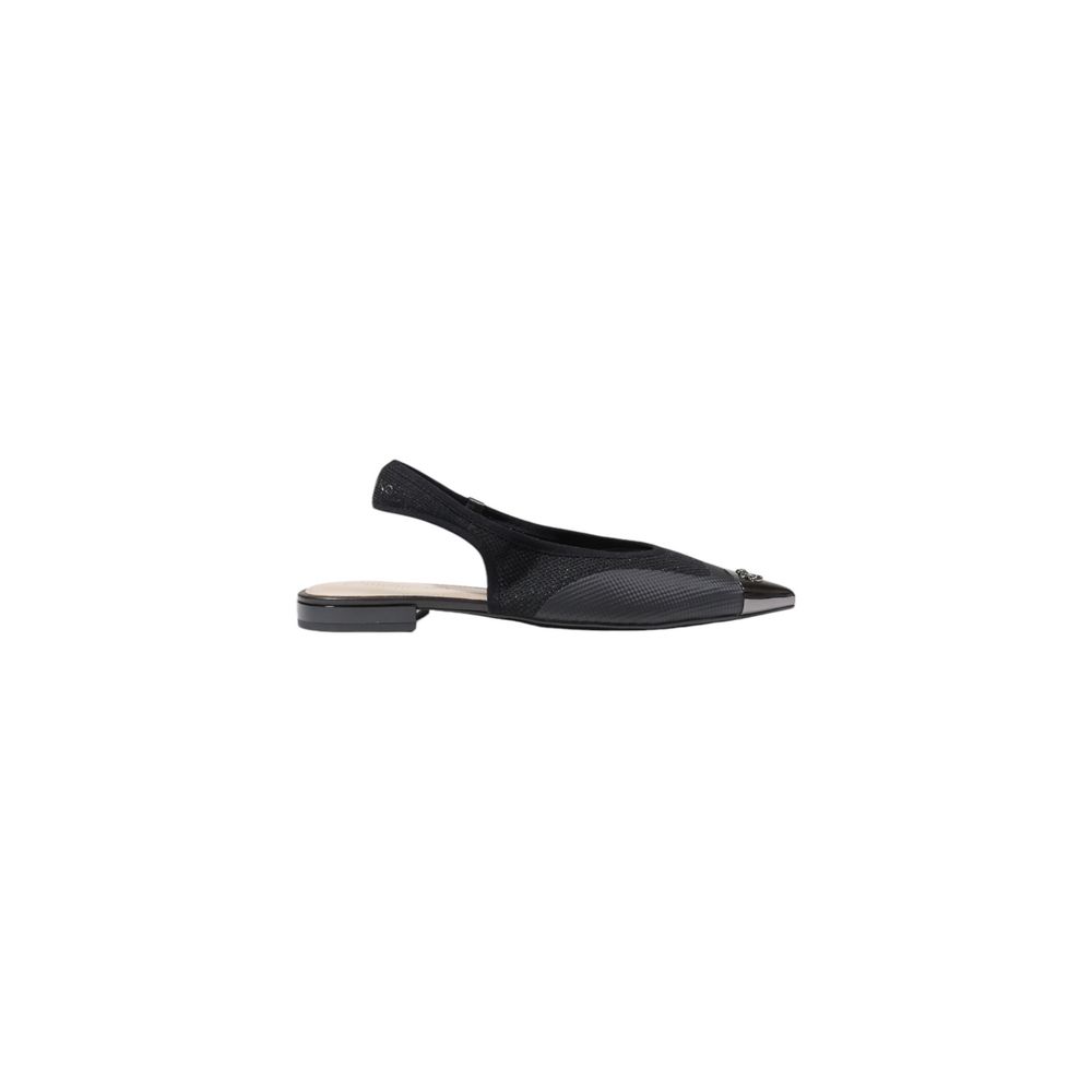 PINKO Black Leather Flat Sandals PINKO