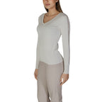 Street One Cream Viscose Long Sleeve T-Shirt - Eljoys Fashion 