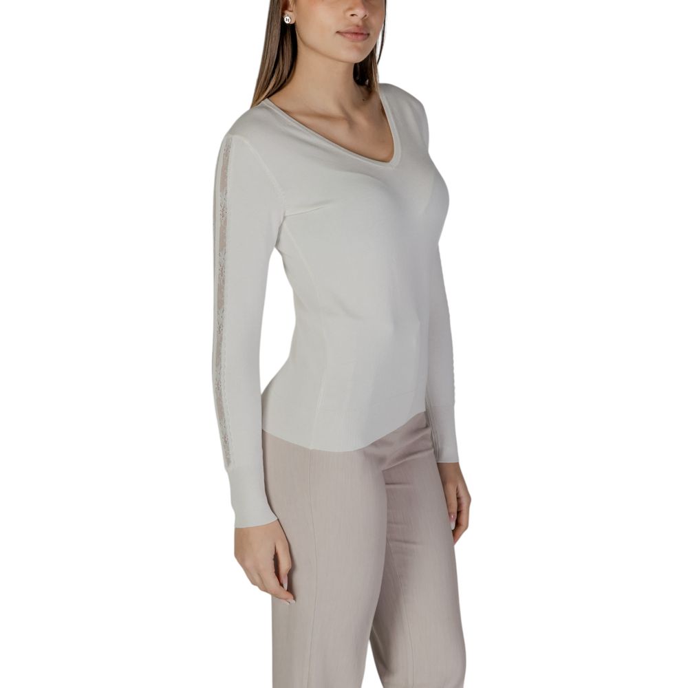 Street One Cream Viscose Long Sleeve T-Shirt - Eljoys Fashion 