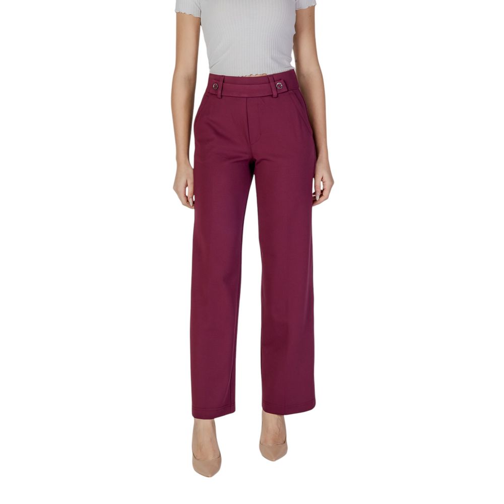 Street One Purple Viscose Casual Pants - Eljoys Fashion 