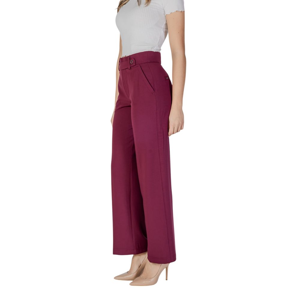 Street One Purple Viscose Casual Pants - Eljoys Fashion 