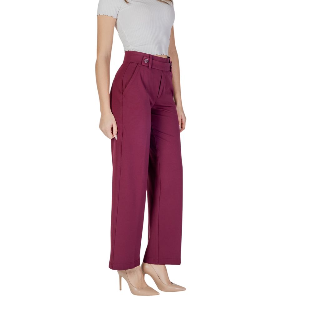 Street One Purple Viscose Casual Pants - Eljoys Fashion 