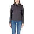 Black Blauer polyamide biker jacket with front zipper and collar, shown on a hanger.