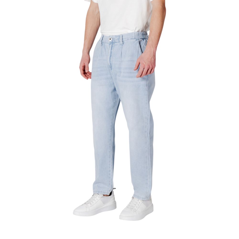 Gianni Lupo Blue Cotton Slim Fit Jeans Gianni Lupo