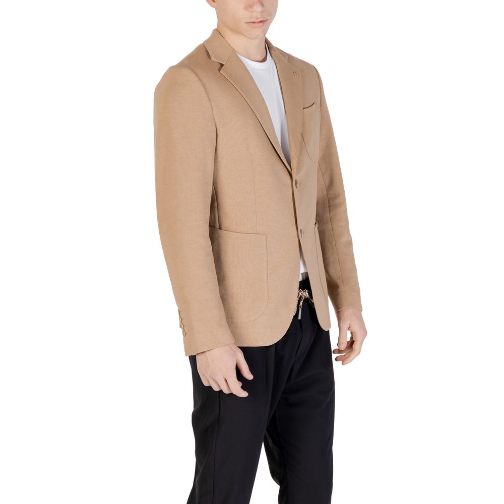 Gianni Lupo Beige Cotton Blazer Gianni Lupo
