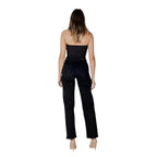 ICHI Black Cotton Relaxed Fit Jean