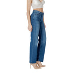 ICHI Blue Cotton Relaxed Fit Jean