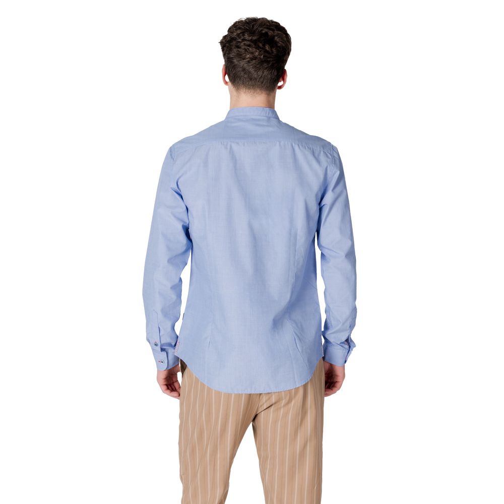 Gianni Lupo Blue Cotton Shirt Gianni Lupo