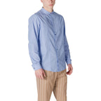 Gianni Lupo Blue Cotton Shirt Gianni Lupo