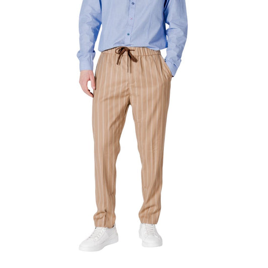 Gianni Lupo Beige Polyester Pants Gianni Lupo