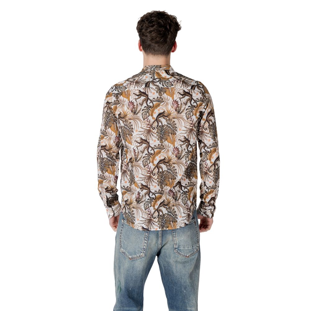 Gianni Lupo White Cotton Pattern Shirt Gianni Lupo