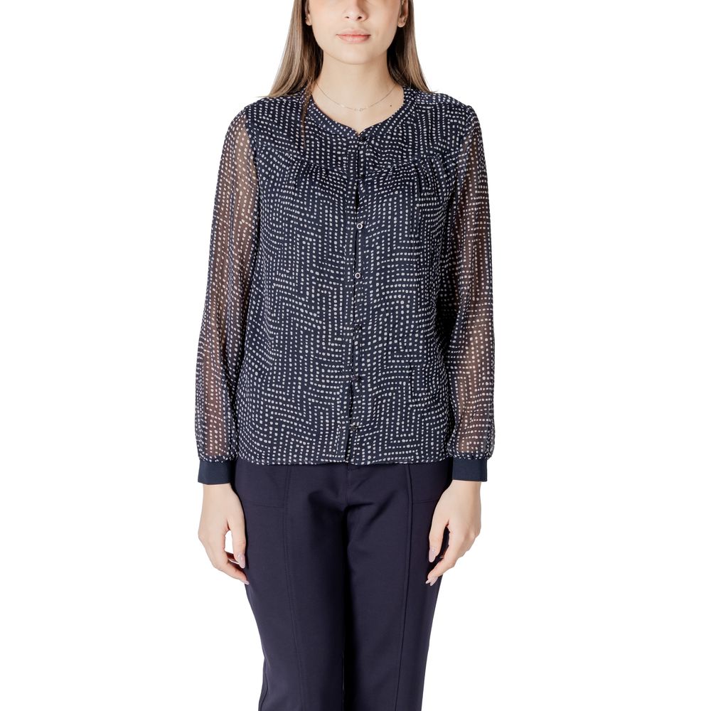 Street One Blue Polyester Blouse - Eljoys Fashion 