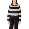 Jacqueline De Yong Black And White Marabou Sweater