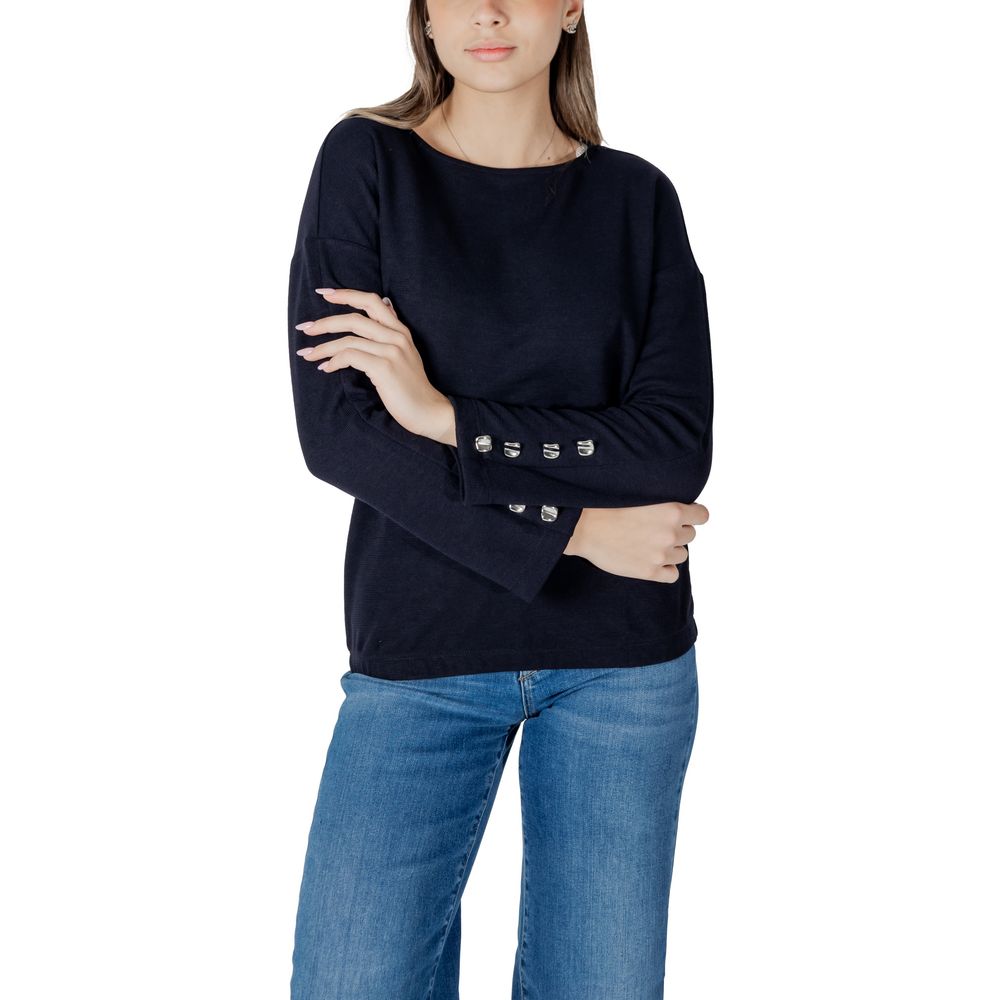 Street One Blue Polyester Sweatshirt - Eljoys Fashion 